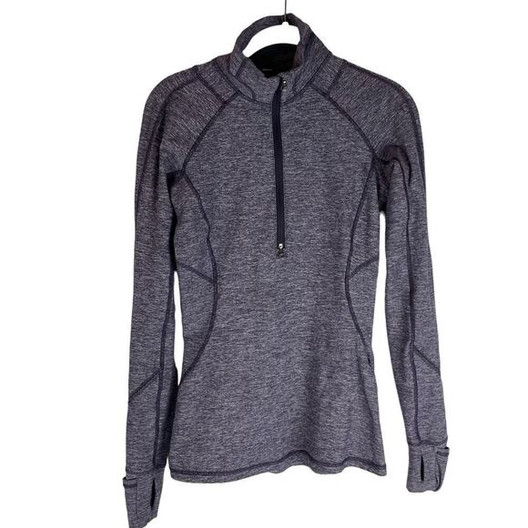 Lululemon Race Your Pace 1/2 Zip pullover heathered black grape - Picture 1 of 5